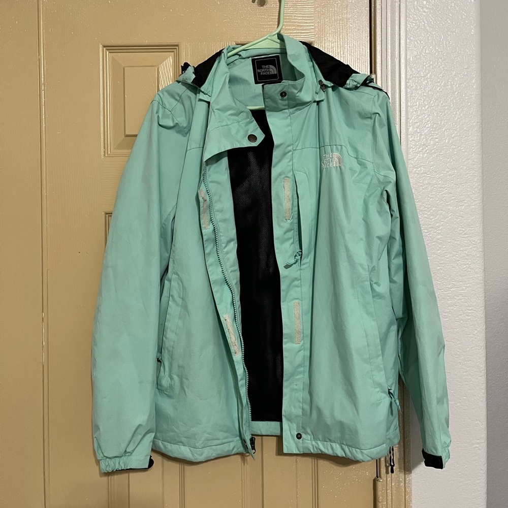 Baby Blue North Face Windbreaker Jacket